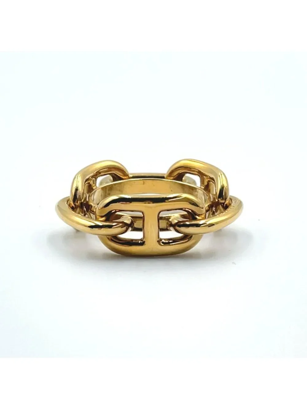Hermes Chaine D'ancre Scarf Ring Gold Plated
